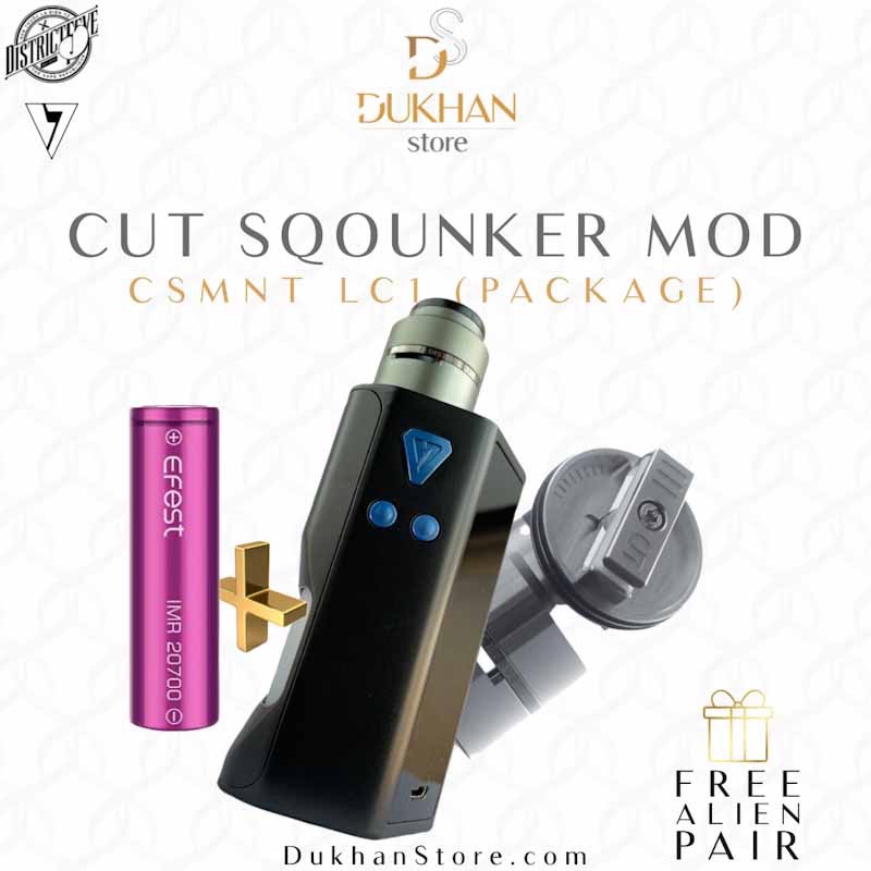 DS Package - Cut Squonk Mod - CSMNT LC1 RDA - Efest 20700